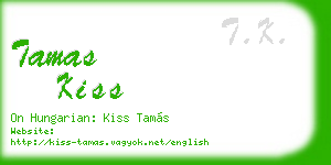 tamas kiss business card